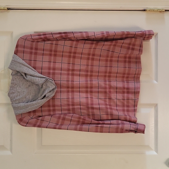 Weekend Edition FLANNEL Hooded Shirt Size Medium - Picture 3 of 6